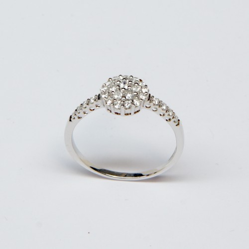 9ct White Gold Diamond Ring